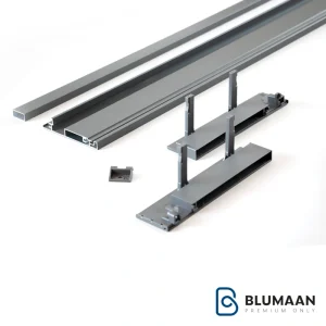 لوازم اینر ریل اسلیم شیشه با فرانت آلومینیوم - فانتونی - نمای دوم