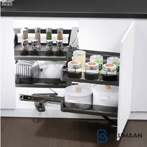 مجیک کرنر کریستال زیر صفحه فانتونی با طراحی زیبا و کاربردی برای استفاده بهینه از فضای کابینت گوشه