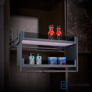 سبد آگیلیس هوایی با جک آسانسوری کریستال G161 فانتونی، بهترین انتخاب برای نظم دادن به آشپزخانه شما.