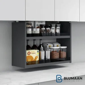 سبد آگیلیس برقی هوایی ریلی آسانسوری کریستال G261 - فانتونی با طراحی مدرن و موتور برقی برای نظم‌دهی به آشپزخانه و انباری.