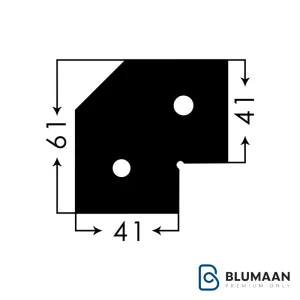 کرنر جوینت پروفیل درب کمد و کابینت مدل ژرمن استایل فانتونی - اتصال دهنده پروفیل درب با طراحی مدرن و کیفیت بالا.