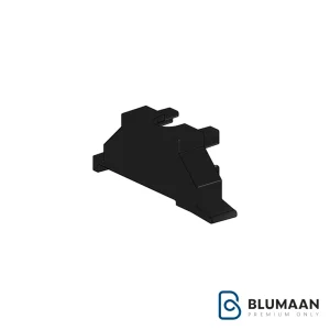 قاب درپوش پروفیل هنگر شلف آلومینیومی دیواری دکوراتیو مدل L فرم فانتونی مشکی مات، مناسب برای دکوراسیون مدرن و استفاده بهینه از فضا.