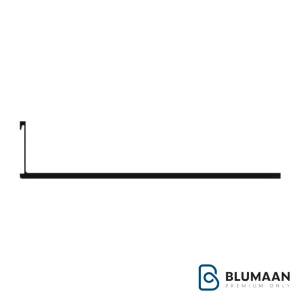 پروفیل شلف آلومینیومی دیواری دکوراتیو فانتونی مدل L فرم با رنگ مشکی مات و قابلیت نورپردازی، مناسب برای دکوراسیون منزل و محل کار.