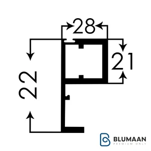 پروفیل عمودی دستگیره کمد مدل پرشین استایل I281 فانتونی با رنگ نوک مدادی مات.