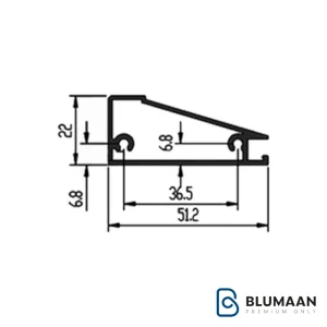 نمای نزدیک از پروفیل درب کمد اسپانیش فانتونی مشکی مات، با طراحی مدرن و کیفیت بالا.