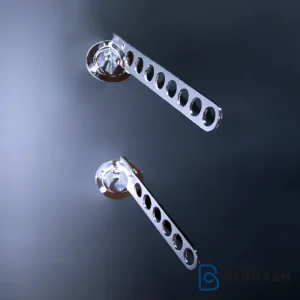 هولدر هنگر زاویه متغیر فانتونی از جنس کروم با کیفیت بالا، مناسب برای استفاده در کمد لباس و فروشگاه‌ها.