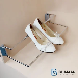 عکس رک جا کفشی استیل فانتونی با طراحی مدرن و رنگ کروم، مناسب برای ورودی منزل و راهروها.