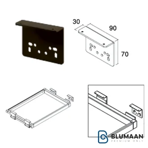 بست ال زیر سقف جهت نصب رانر ریل J483 فانتونی، محصولی باکیفیت و مطمئن برای نصب رانرهای ریلی.