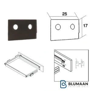 بست اتصال اکسسوری ریلی طرح ایتالین فانتونی برای نصب روی درب چوبی