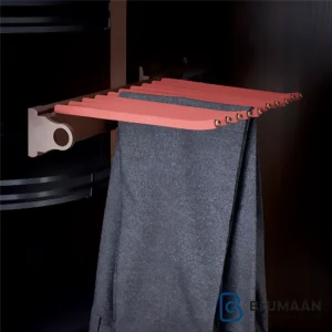 رک ریلی جای شلوار دیواری یک طرفه فرنچ استایل فانتونی، راه‌حلی شیک و کاربردی برای نظم دادن به کمد لباس شما.