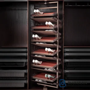 استند جا کفشی کمدی گردان فرنچ استایل فانتونی با طراحی شیک و کاربردی برای نظم‌دهی به کفش‌ها.