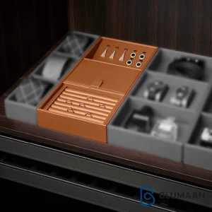 باکس چرمی ترکیبی جای گوشواره و انگشتر فرنچ استایل - فانتونی - نمای دوم