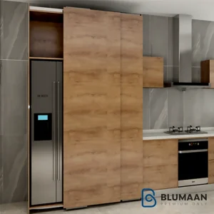 عکس مکانیزم درب ریلی این لاین خطی برقی فانتونی با قابلیت آرام بند و مناسب برای درب های روکار