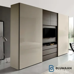 مکانیزم این لاین دکوراتیو دو درب متقارن فانتونی، محصولی با طراحی مدرن و کارآمد برای انواع کمد، میز تلویزیون و کتابخانه.