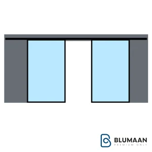 مکانیزم وال هنگ دو درب پروفیل آلومینیومی ساختمانی متقارن سینکرونایز - فانتونی - نمای دوم