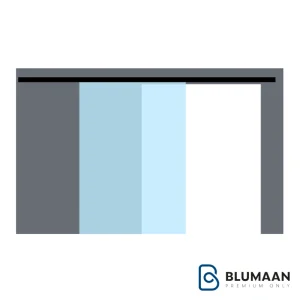 مکانیزم وال هنگ تک درب فریم لس شیشهای ساختمانی K104 فانتونی با طراحی مدرن و کیفیت بالا.