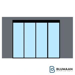مکانیزم روف هنگ پروفیل آلومینیومی فانتونی، مناسب برای درب‌های بزرگ و سنگین.