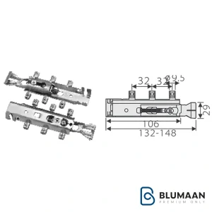 تصویر فیتینگ قابل ریگلاژ M104 H4 فانتونی، محصولی باکیفیت و بادوام برای اتصالات لوله.