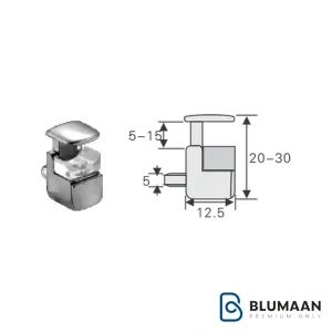 بست نگهدارنده شیشه مدل M331 A2 فانتونی، با طراحی زیبا و آلیاژ مقاوم در برابر زنگ زدگی.