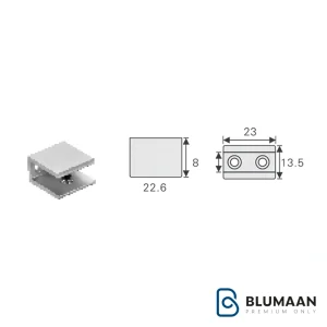 بست نگهدارنده شیشه مدل M338 A7 فانتونی، محصولی باکیفیت و زیبا برای نصب انواع شیشه در فضاهای مختلف.