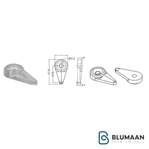 بست پشت شیشه ویترین مدل M351 S2 فانتونی، طراحی شیک و مقاوم برای ویترین فروشگاه‌ها.