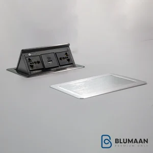 پریز برق پاپ آپ P2O فانتونی با طراحی مدرن و پورت‌های متنوع.