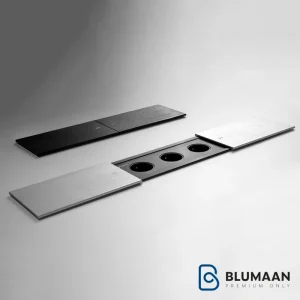 پریز برق کشویی دوطرفه اسلاید بازشو فانتونی با طراحی زیبا و کاربردی برای استفاده در منزل و محل کار.