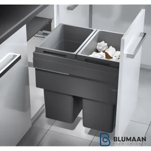 سطل زباله توکار Hailo یوروکارگواس سی Q245 فانتونی با طراحی مدرن و قابلیت تفکیک زباله.