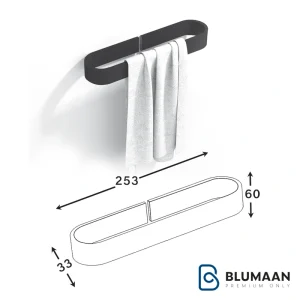 هولدر حوله چسبی فانتونی مشکی مات، محصولی باکیفیت و زیبا برای حمام شما.