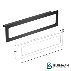هولدر حوله دست پیچی S013 - فانتونی با طراحی مدرن و رنگ مشکی مات، مناسب برای حمام و آشپزخانه.