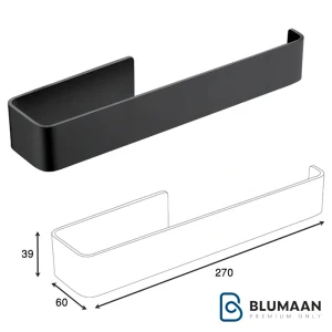 هولدر حوله دست یک طرفه باز چسبی فانتونی مشکی مات