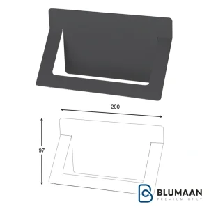 هولدر جای حوله دست چسبی S043 فانتونی با رنگ مشکی مات، محصولی شیک و کاربردی برای حمام و سرویس بهداشتی.