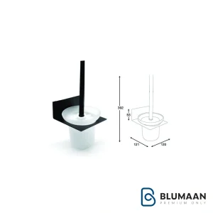 هولدر برس توالت چسبی فانتونی S047 مشکی مات، طراحی مدرن و نصب آسان