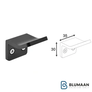 هولدر آویز لباس و حوله تک قلاب پیچی فانتونی با طراحی مدرن و رنگ مشکی مات