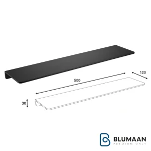 شلف حمام یک طبقه پیچی S056 فانتونی با طراحی مدرن و رنگ مشکی مات، برای نظم‌دهی به وسایل حمام شما.