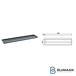 تصویر شلف حوله دوتایی رینگ بسته پیچی S075 فانتونی با رنگ نوک مدادی