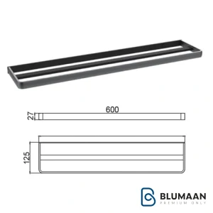 شلف حمام یک طبقه پیچی S076 فانتونی با رنگ نوک مدادی.