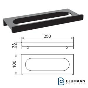 هولدر حوله آویز پیچی فانتونی مشکی مات با طراحی مدرن و نصب آسان برای حمام و سرویس بهداشتی.