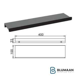 شلف حمام یک طبقه پیچی S086 - فانتونی با رنگ مشکی مات و طراحی مدرن برای حمام شما.