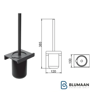 هولدر جای برس توالت پیچی S087 فانتونی با طراحی مدرن و رنگ نوک مدادی، مناسب برای سرویس بهداشتی شما.