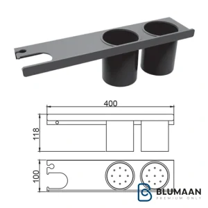 هولدر نگهدارنده سشوار پیچی S089 فانتونی با رنگ نوک مدادی، محصولی کاربردی و شیک از بلومان.