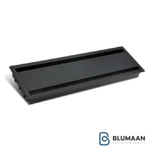 قاب داکت لولایی دو طرفه آلومینیومی رومیزی فانتونی - محصولی از بلومان برای مدیریت کابل‌ها و مرتب سازی میز کار.