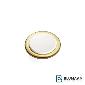 دستگیره 374 ملونی با طراحی مدرن و رنگ مشکی طلایی، مناسب برای دربهای ورودی و داخلی.