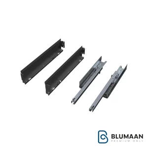 ریل بدنه دار اولترا اسلیم آرامبند کوتاه 5050 ملونی با رنگ طوسی و مکانیزم آرام بند.