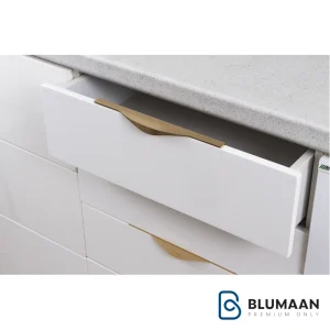 دستگیره تاپ ساید مدل ویانا 7018 از برند ملونی با رنگ طلایی و سایزهای متنوع.