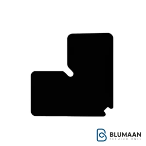 بست گونیا پروفیل شیشه‌ای 7128 ملونی با رنگ مشکی مات، مناسب برای نصب شیشه با ظاهری زیبا و مدرن.