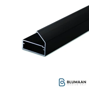 تصویر پروفیل شیشه‌ای دستگیره دار 7132 ملونی با رنگ مشکی مات، محصولی از بلومان.