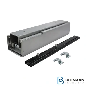 مکانیزم ریلی کف و سقف جهت باکس متحرک ملونی با تحمل وزن 80 کیلوگرم، مناسب برای انواع باکس و کشوهای متحرک.