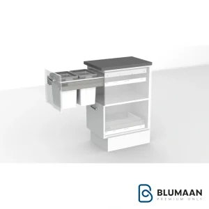 سطل 2 مخزنه ریلی آرام‌بند ملونی، مناسب برای آشپزخانه شما.