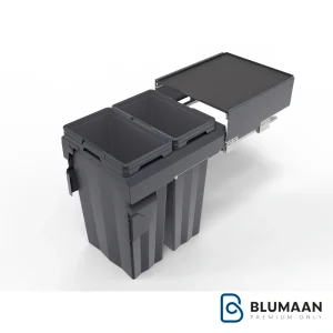 سطل زباله ریلی آرامبند 9007 ملونی - Max Bin، مناسب برای آشپزخانه و تفکیک زباله.